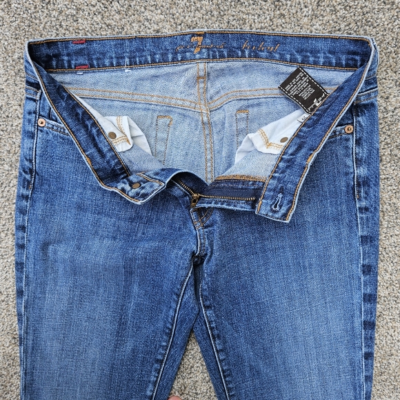 7 For All Mankind Bootcut Stretch Jeans Medium Wash Style#U07500U Womens Size 29 - Picture 6 of 16